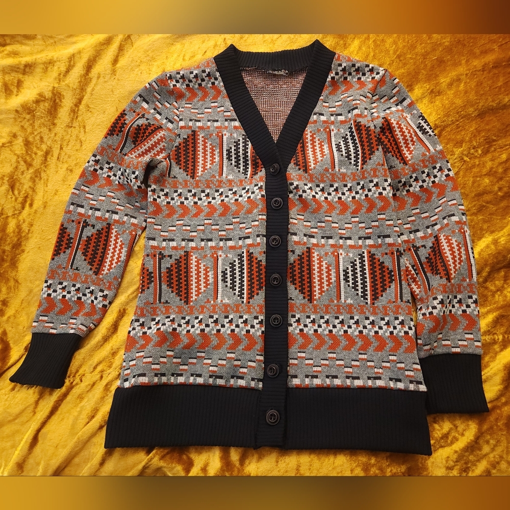 Catalina Button Up Patterned Cardigan - image 3